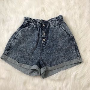 Topshop paper bag shorts